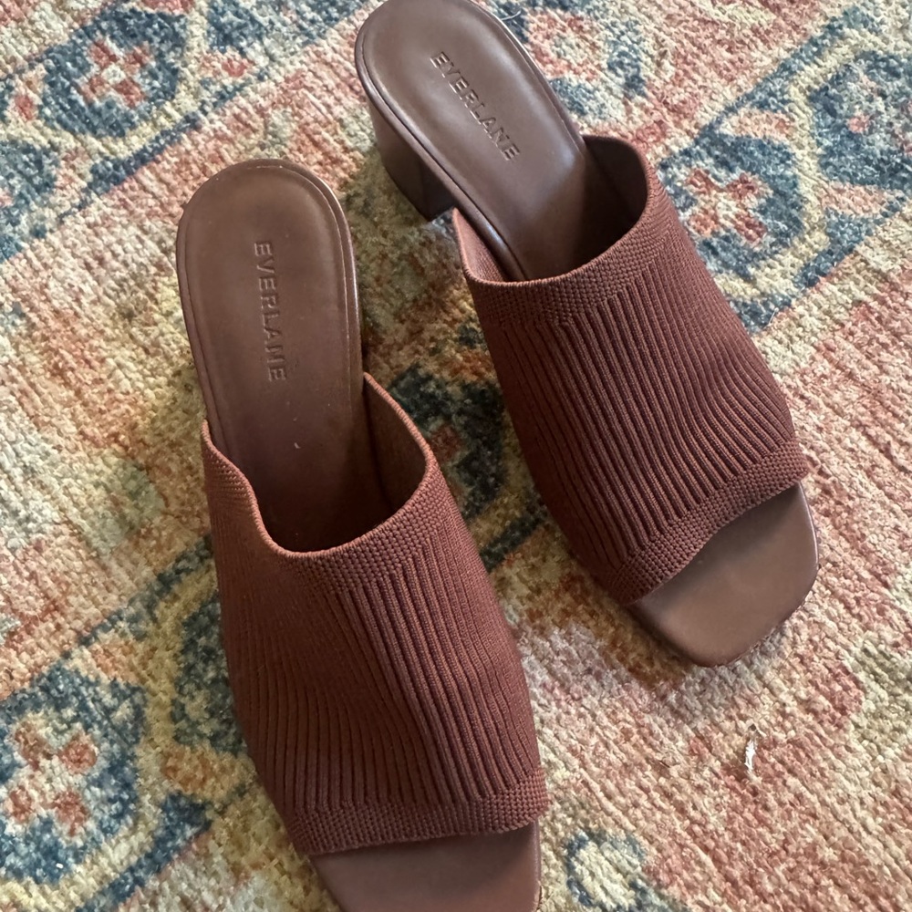 Everlane The Glove Mule in ReKnit - Fudge Brown women’s size 9